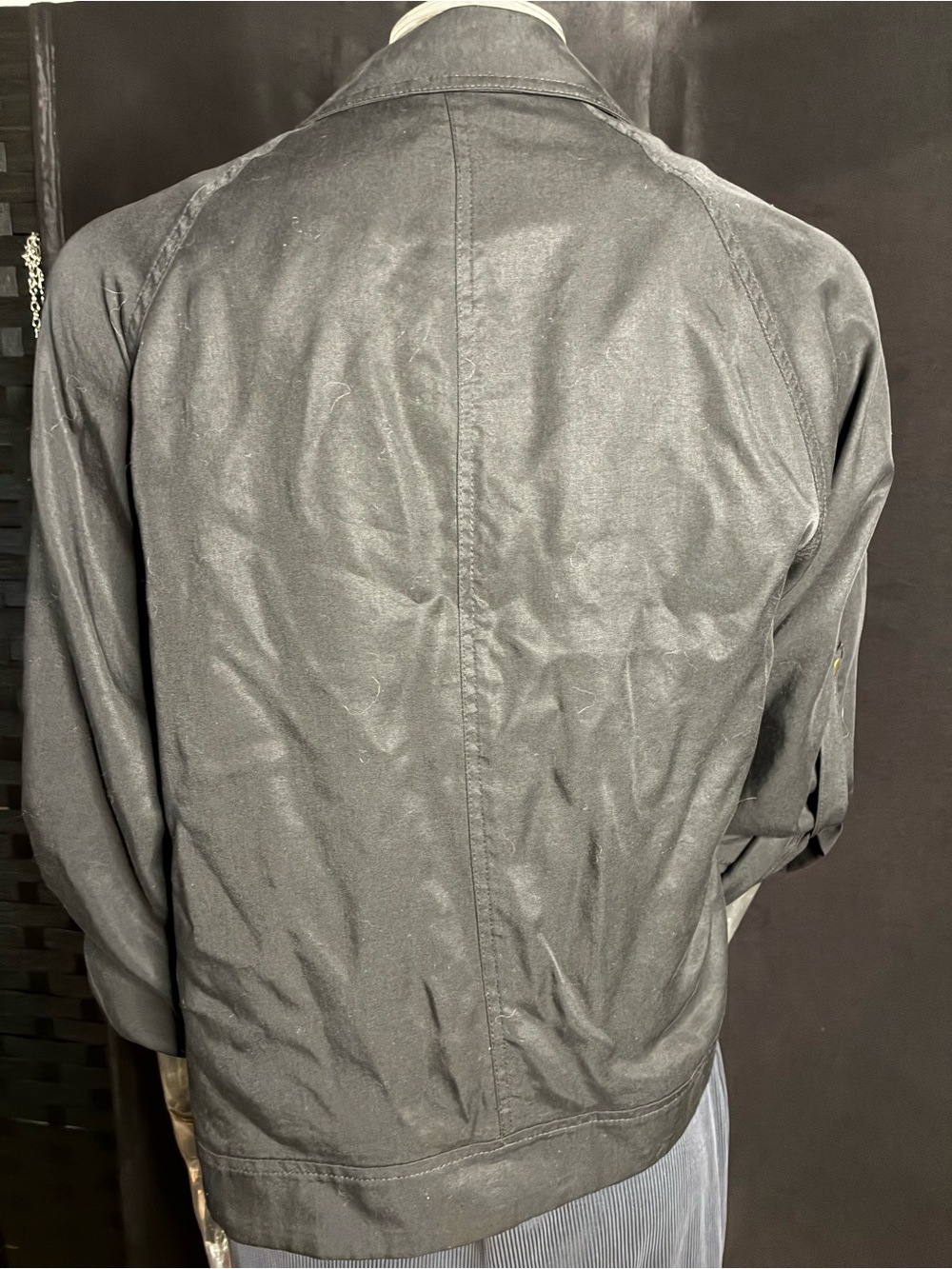LOFT Black Lightweight Double-Breasted Jacket with Gold Buttons - Picture 5 of 8